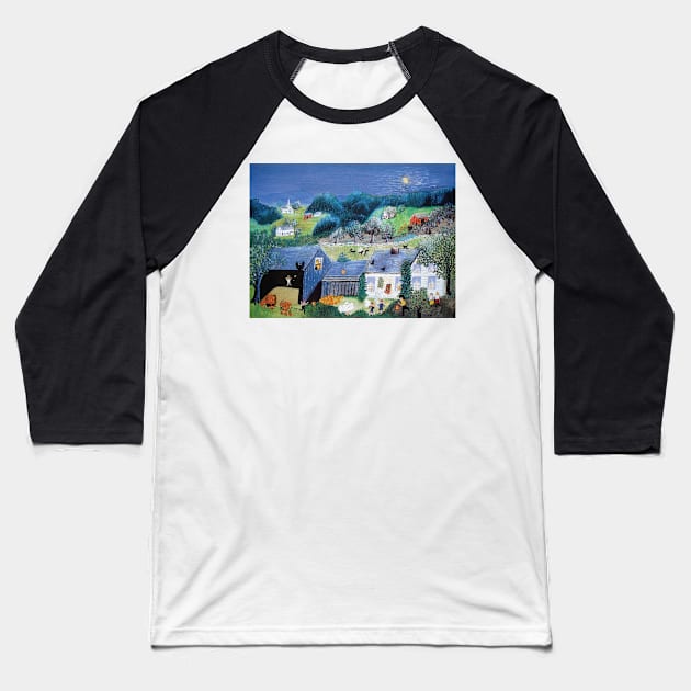 halloween grandma moses Baseball T-Shirt by QualityArtFirst